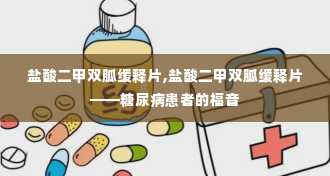 盐酸二甲双胍缓释片,盐酸二甲双胍缓释片——糖尿病患者的福音