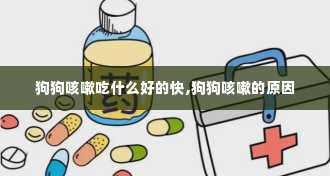 狗狗咳嗽吃什么好的快,狗狗咳嗽的原因