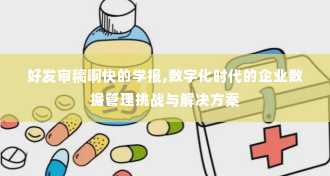 好发审稿啊快的学报,数字化时代的企业数据管理挑战与解决方案